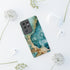 Aquamarine inspired Geode in Watercolor - Impact Resistant Phone Case